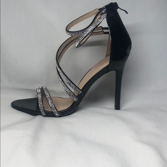 Black Strappy Heels - Picture 3 of 4